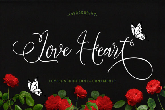 Love Heart Font: Elevating Web Design with Bold Swashes