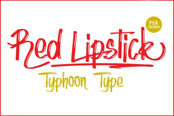 Red Lipstick Font: Bold Branding with Handwritten Edge